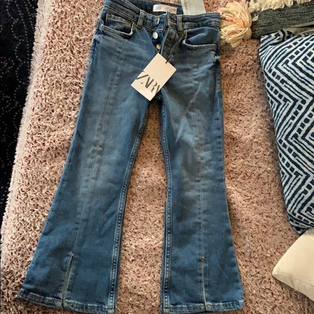 NEW Zara mini glare girls jeans size 7